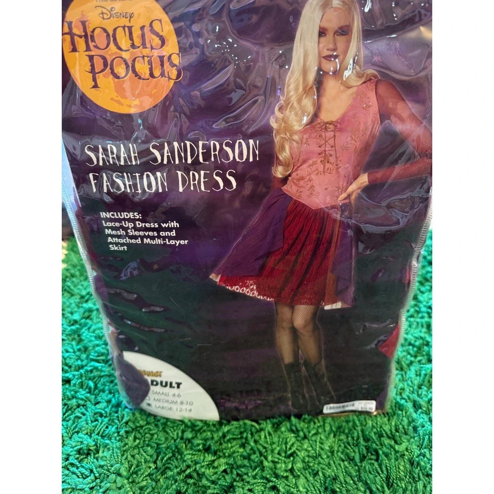 Spirit Hocus Pocus Sarah Sanderson Dress Adult Large Purple New Costume - Picture 2 of 5
